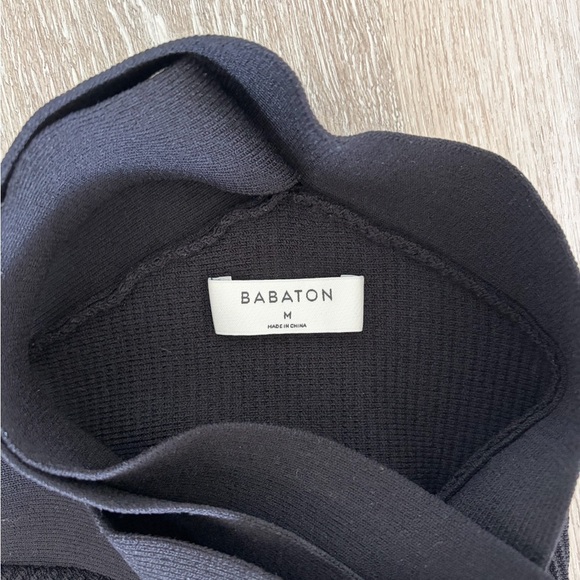 Babaton Black Cross-Strap Ribbed Tank Top - Picture 2 of 2